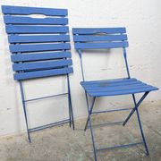 Pair of folding garden chairs