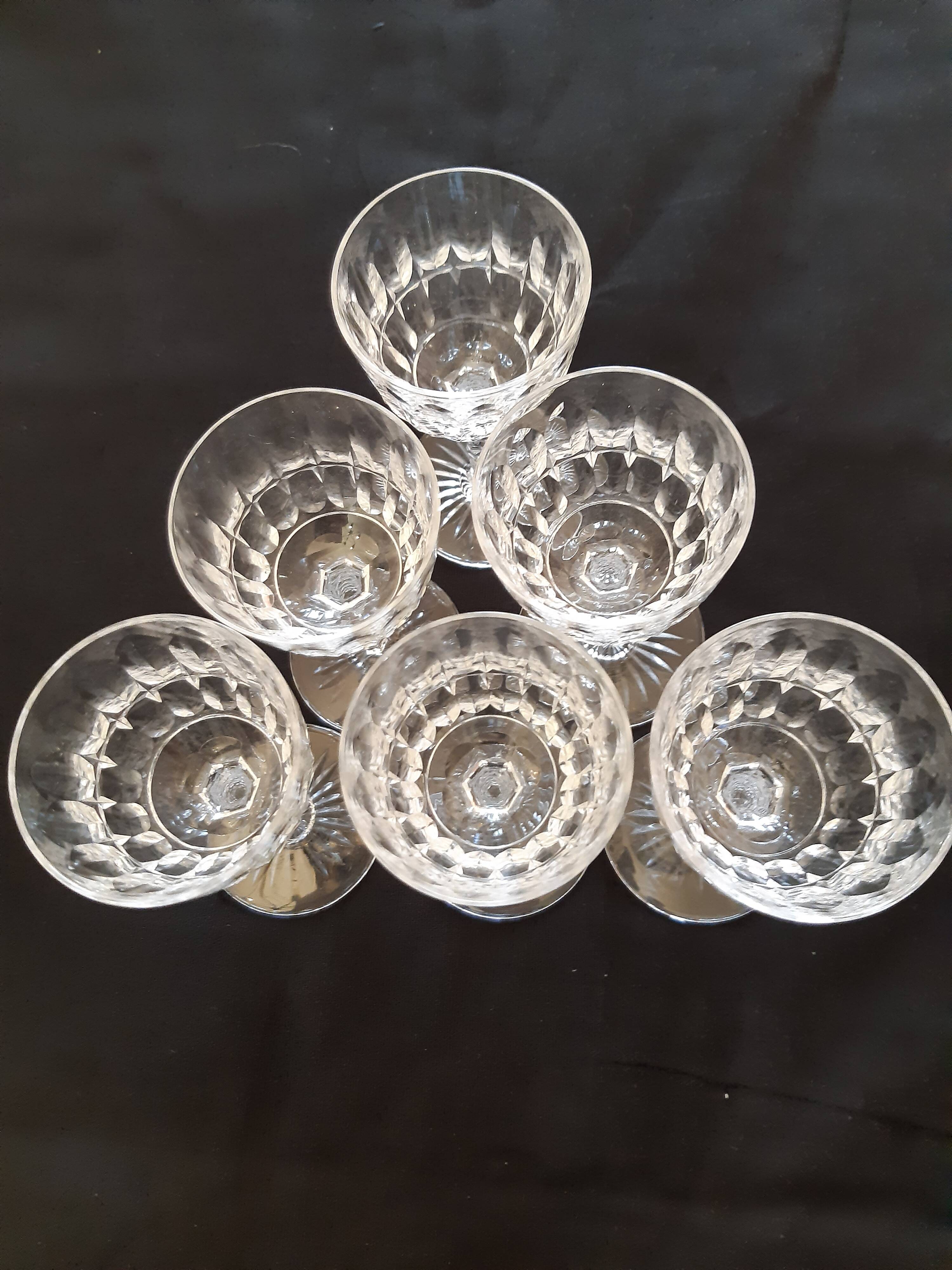 Val St Lambert crystal glasses