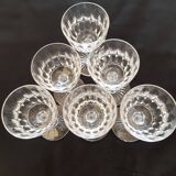 6 verres cristal Val St Lambert