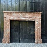 Napoleon III Louis XIV Style Fireplace In Red Rance Marble Circa 1880