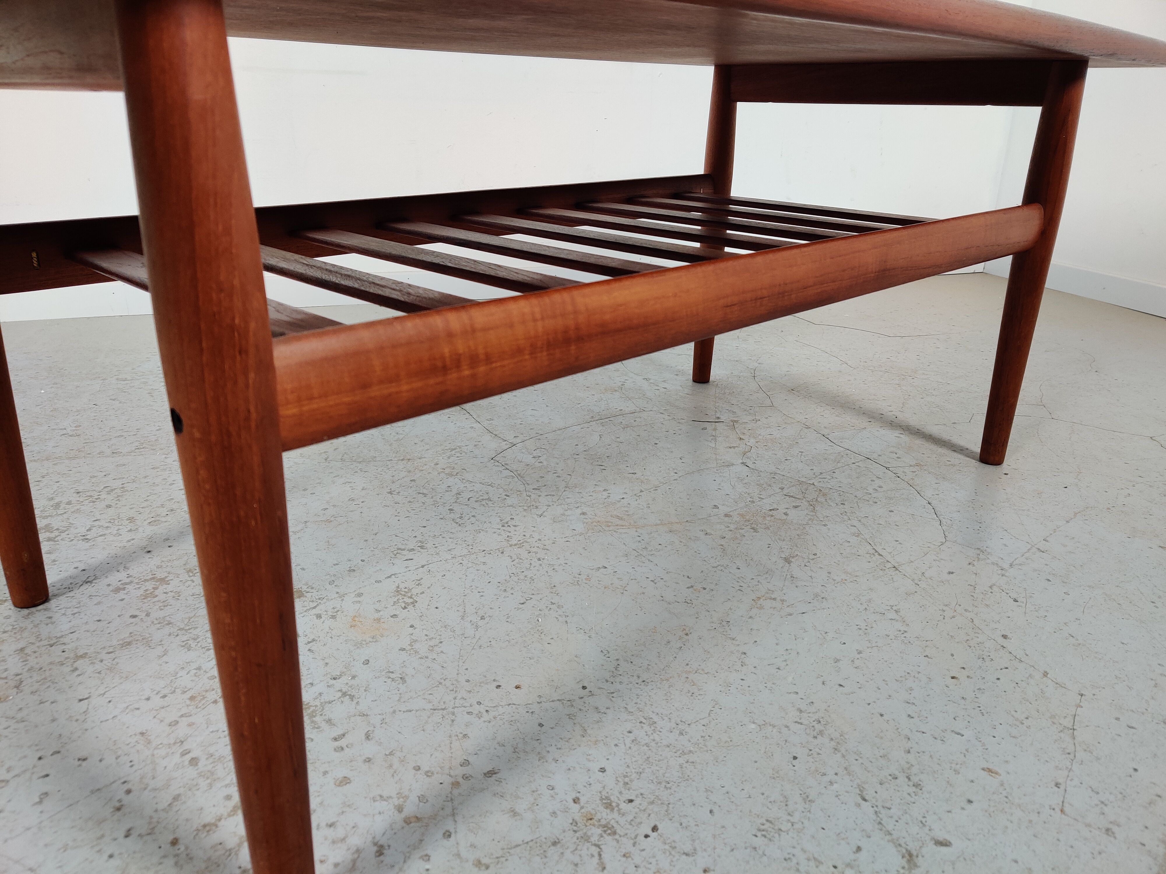 Scandinavian coffee table in Grete Jalk teak for Glostrup, Denmark 60s