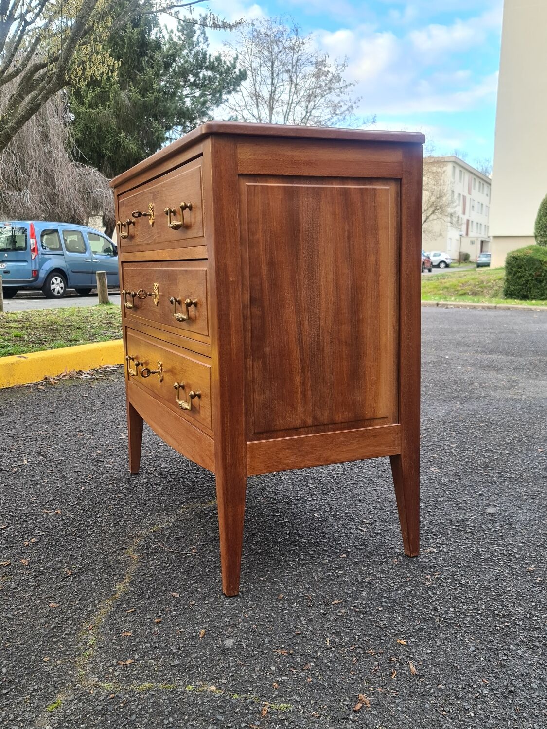 Carpenter's chest of drawers 1950 Louis XVI style