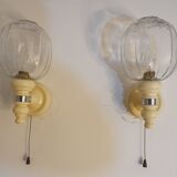 Pair of vintage 70s wall lights