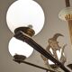 Art deco bronze fish chandelier
