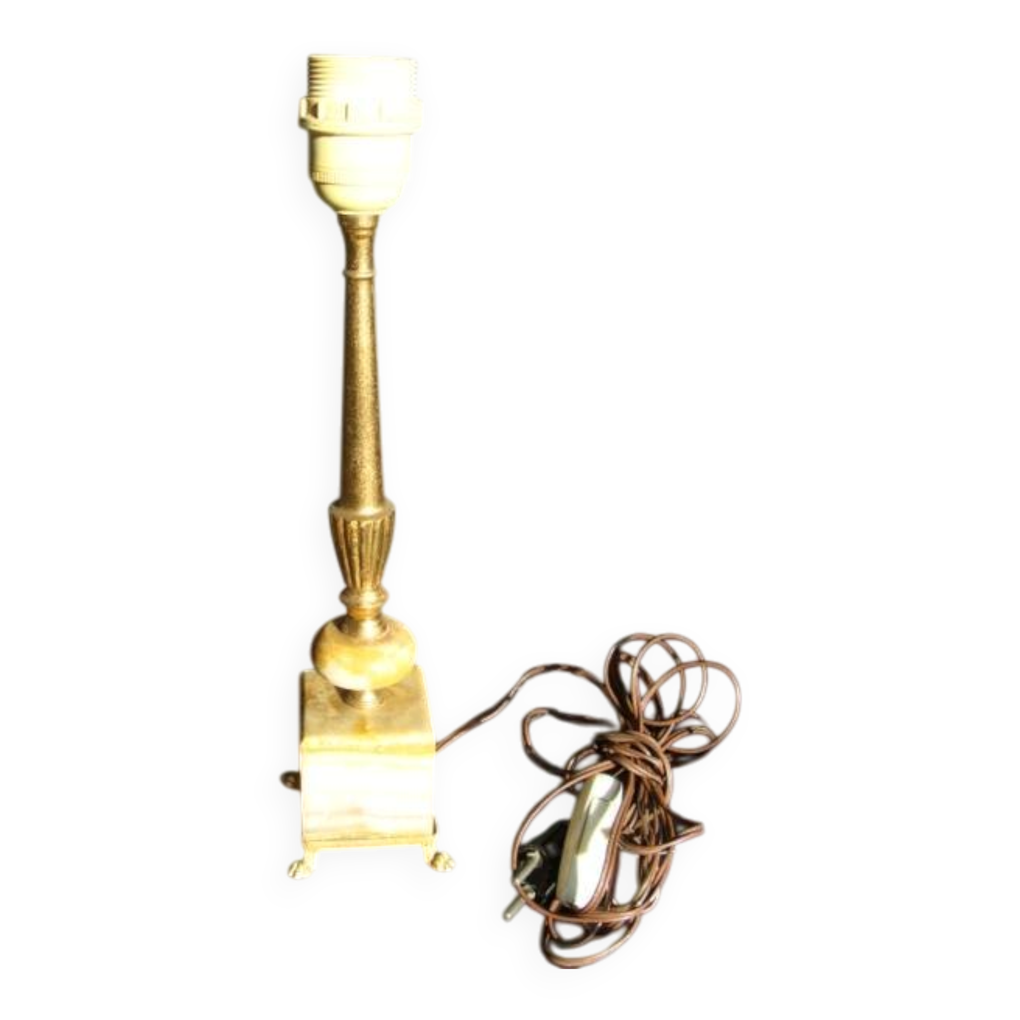 Vintage column lamp base / onyx