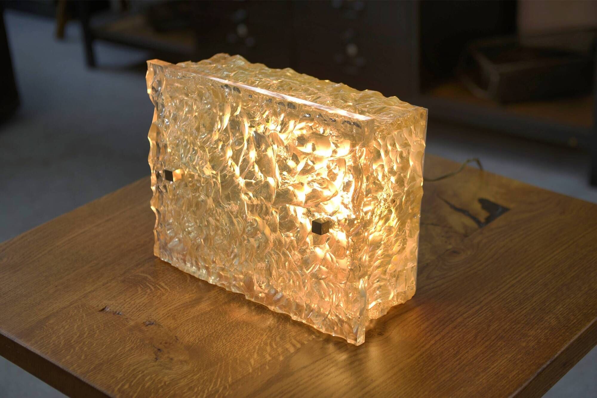 Wall light in resin by Pierre Disderot for Dallux 1960s