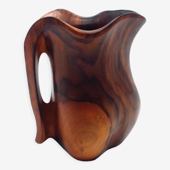 Olive wood pitcher