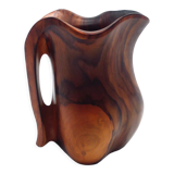 Olive wood pitcher