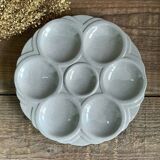4 assiettes à huîtres art déco digoin sarreguemines