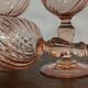 Set of 5 pink twisted water glasses "Rosaline" Luminarc France