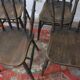 Antique set of 4 farmhouse patinated oak dining chairs, 19th century