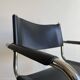 Black leather cantilever armchair Bauhaus design