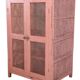 Ancient Burmese teak tribal pantry with original pink patina
