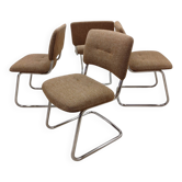 Série de 4 chaises cantilever – Années 80