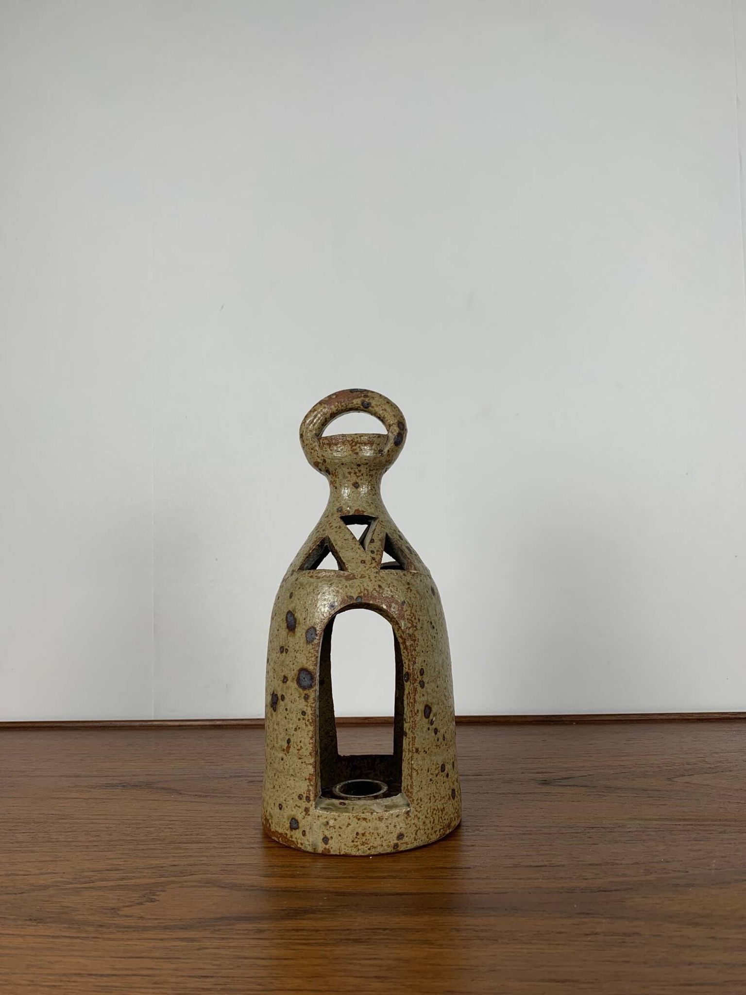 Lanterne vintage en grès pyrité dans le style de G. Baudat