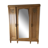 Old wardrobe-wardrobe in solid oak light art deco