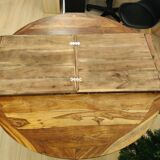 Round walnut table