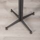 Vintage 1960s floor coat rack in black metal and wood, Italian design