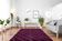 Tapis marocain moderne rose foncé art contemporain 300x370cm