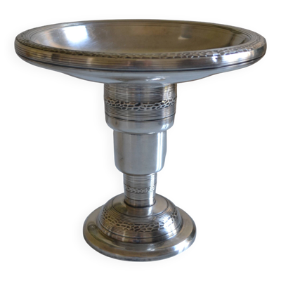 coupe centre de table art déco métal argenté 1930