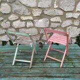 Pair of folding chairs 50s