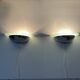 Pair of post modern wall lamps chrome and glass , 1980s
