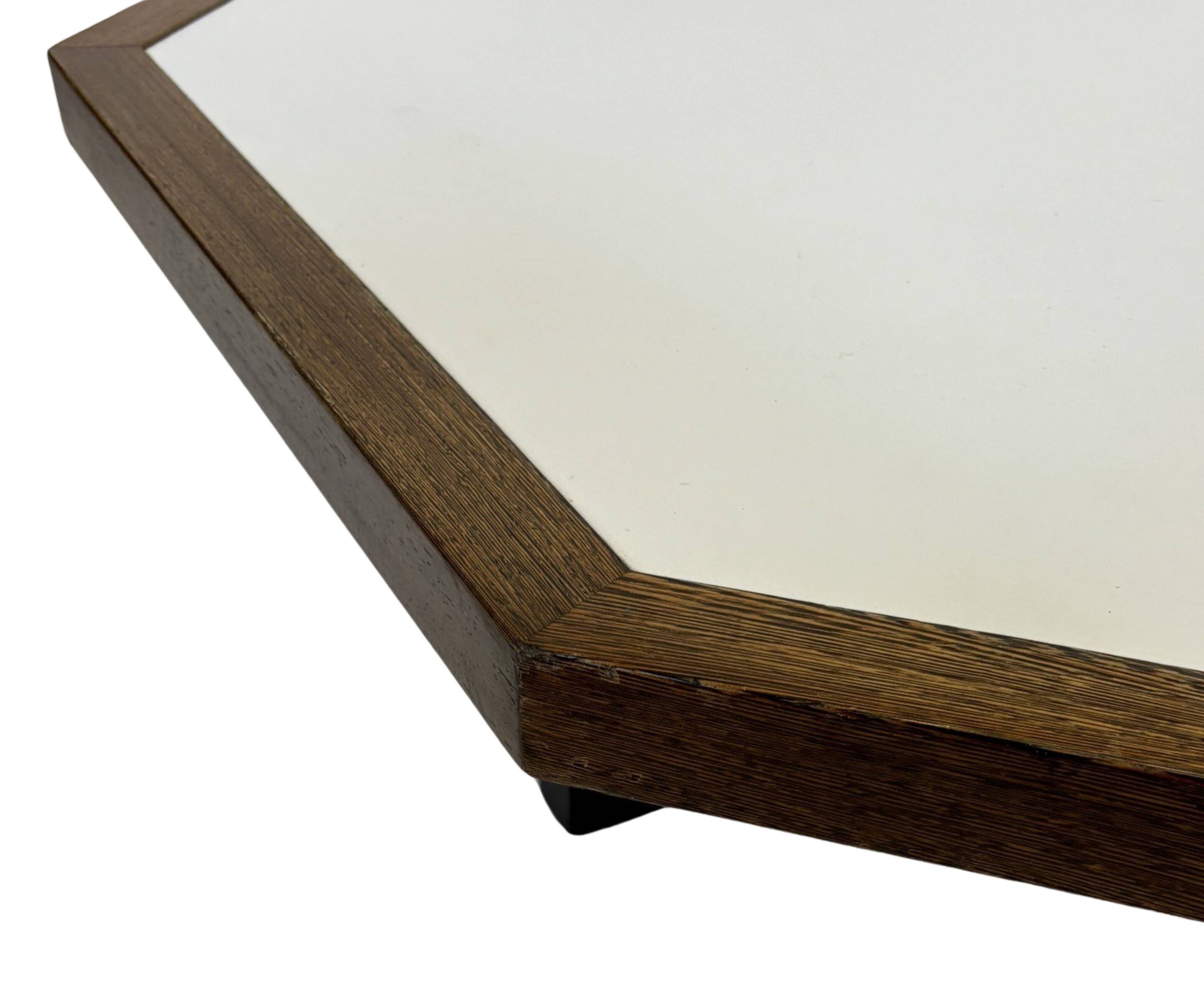 Vintage coffee table octagon design 1970s wenge octagon