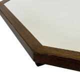 Table basse vintage design octogone années 1970 octogone wengé