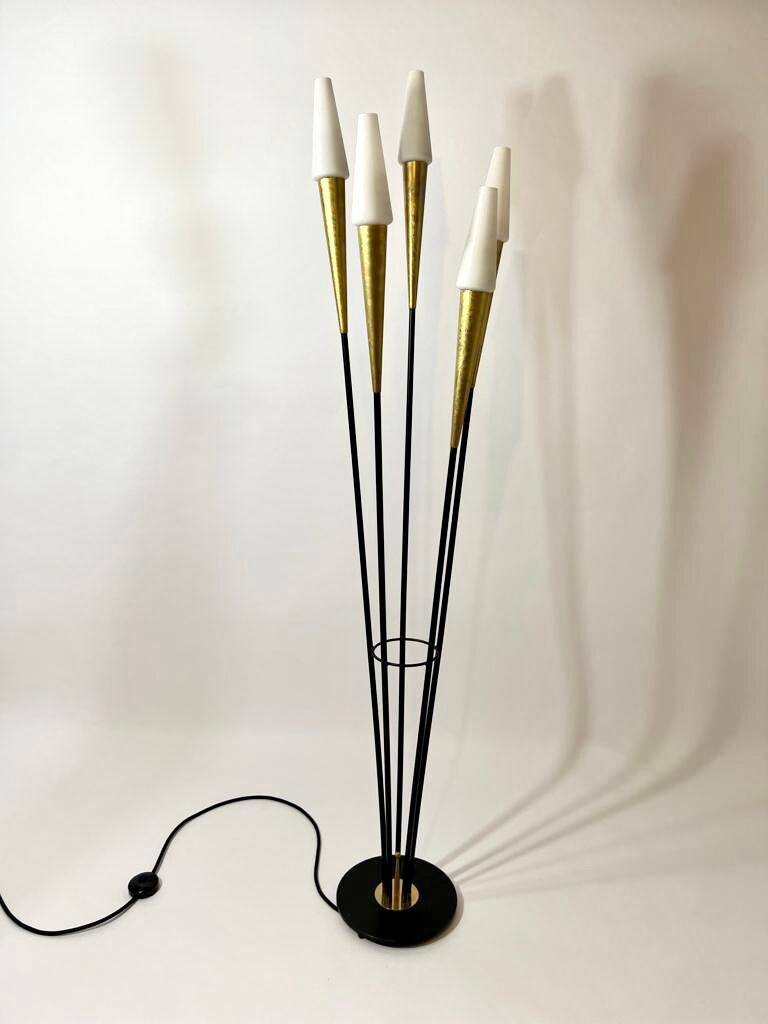 Vintage 5-branched floor lamp