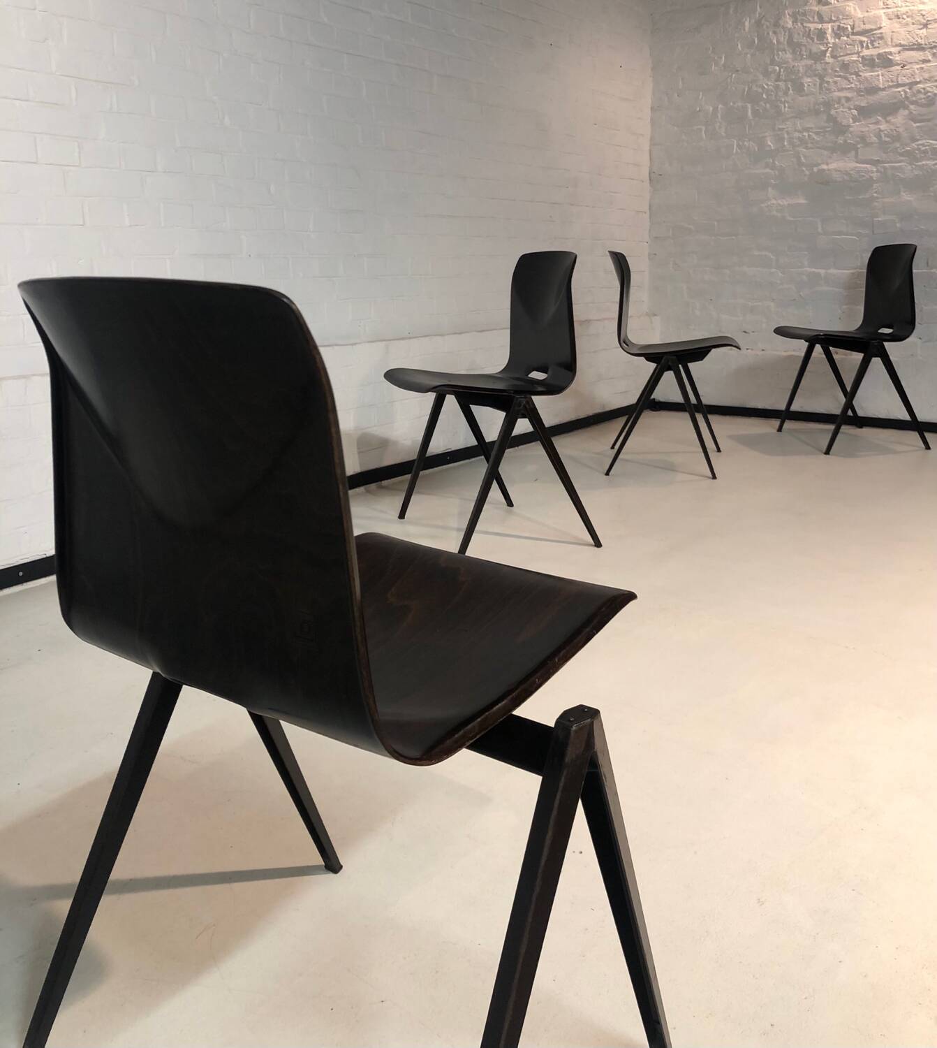 4 vintage Thur op seat chairs - Pagholz circa 1970