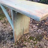 Wooden farm bench