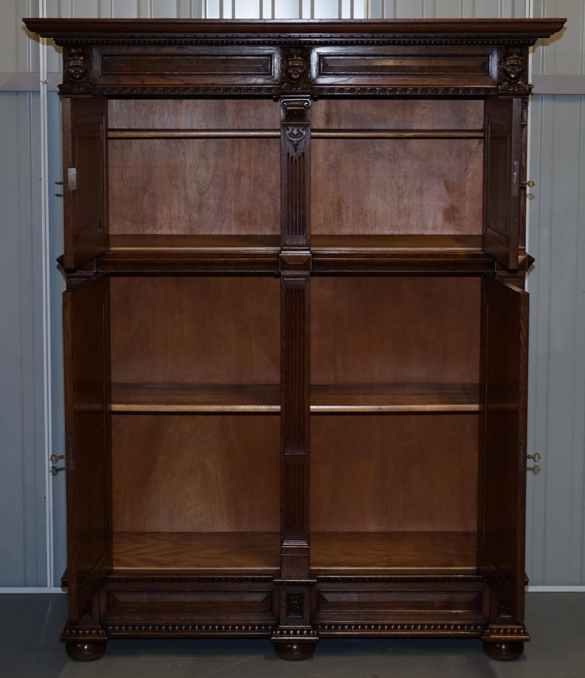Hand-carved Dutch armoire from the 1940s.