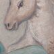 Allegory large painted tempera panel on decorative canvas 170x80 cm