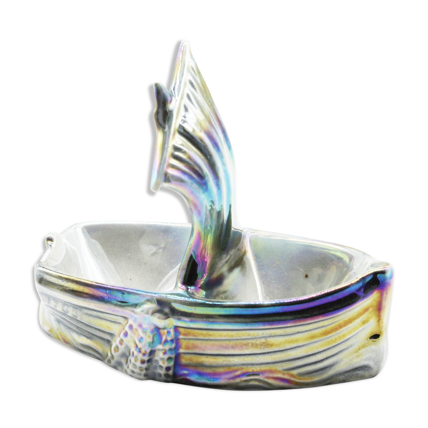 Former salt shaker porcelain boat