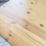 Hexagonal console table guéridon Regain pine 1970