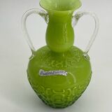 Vintage Opalina Fiorantina glass vase