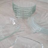 Glass scallop bowls
