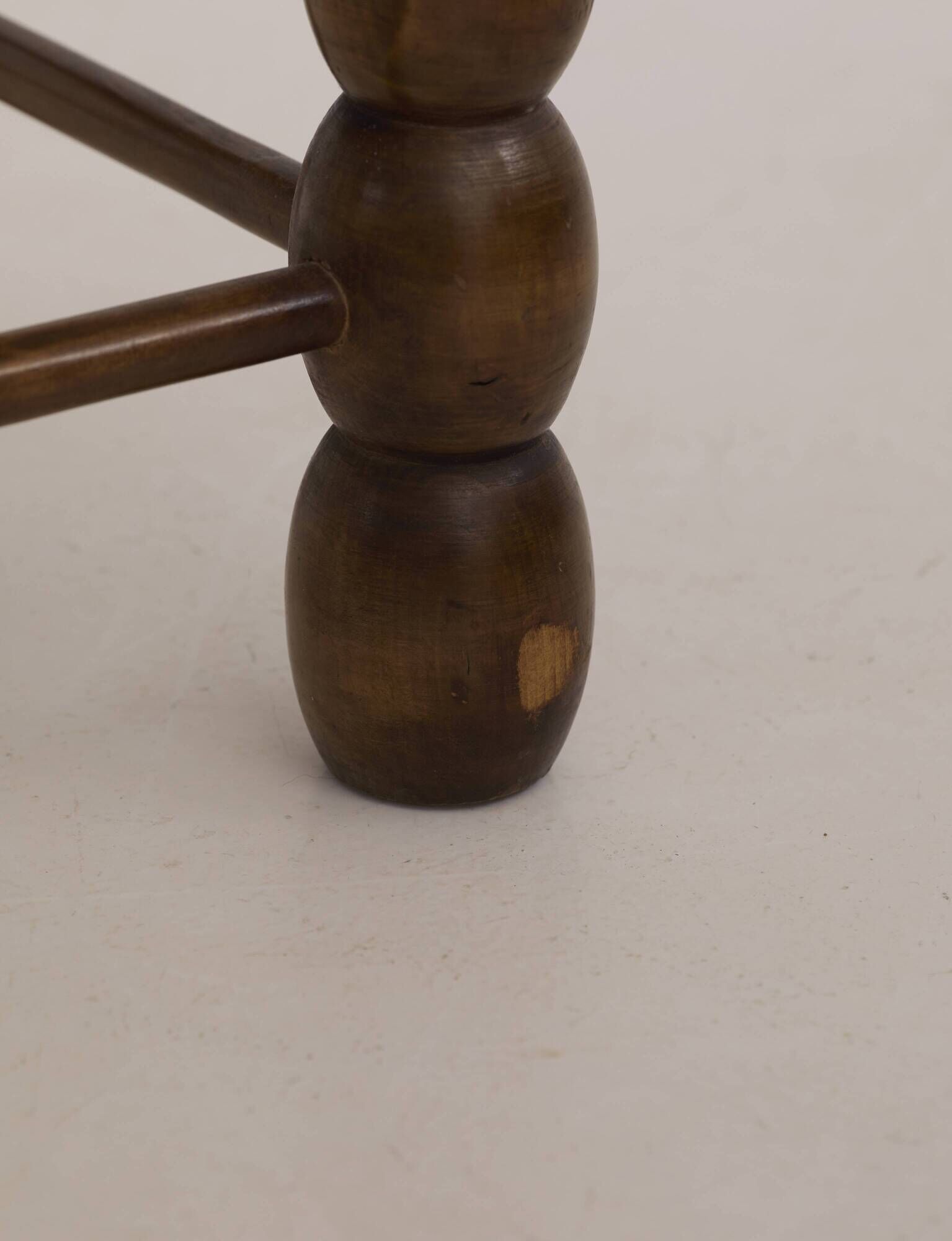 Vintage low chair in solid wood (oak) Dlg Dudouyt Circa 1960