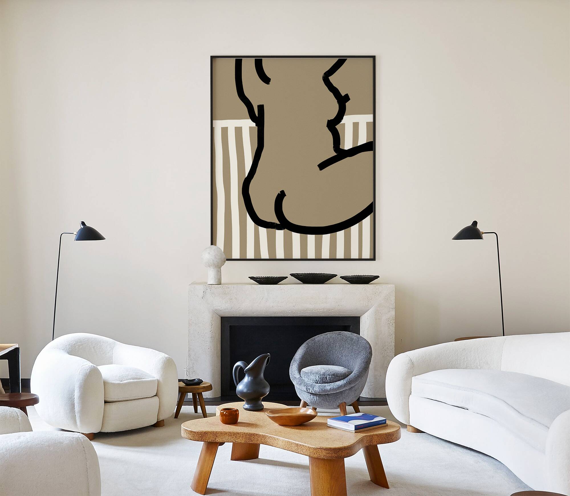 Female figure giclee art print, 50x70cm