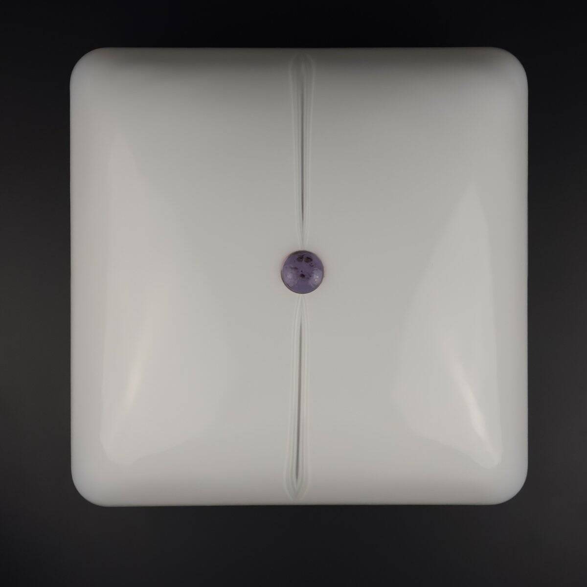 Mid-century modern ceiling lamp in coloured glass by De Majo, 1970s.