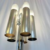 Carlo Nason style "Space Age" floor lamp, chrome & Murano, 1970s