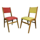 Pair of 50's style reconstruction chairs, wood
