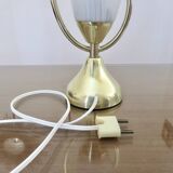Lampe en laiton doré et verre royal lumière 1960