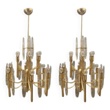 Pair of sciolari chandeliers