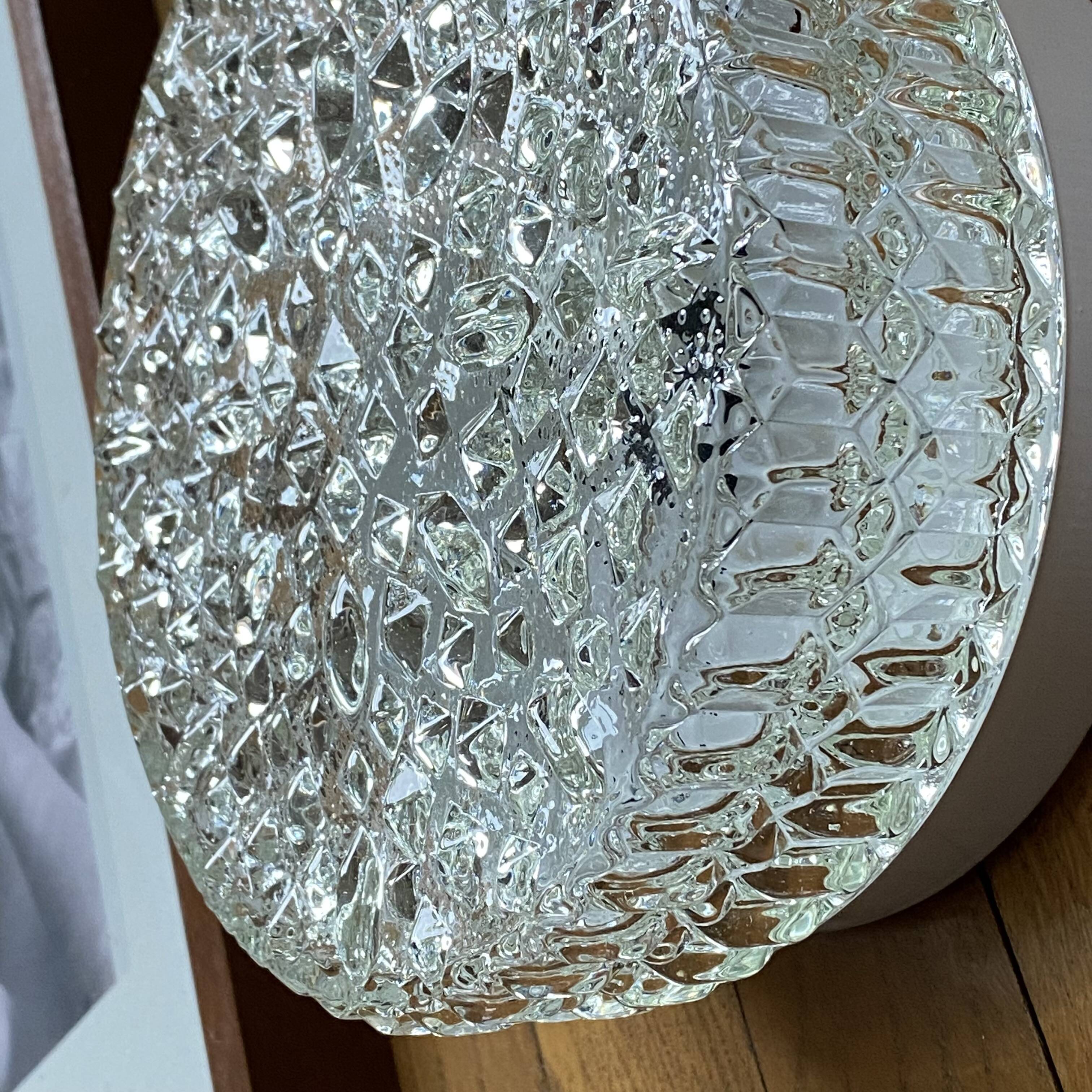 Antique glass wall sconce, round ceiling light, 20 cm