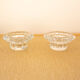 2 clear glass candle holders from Reims