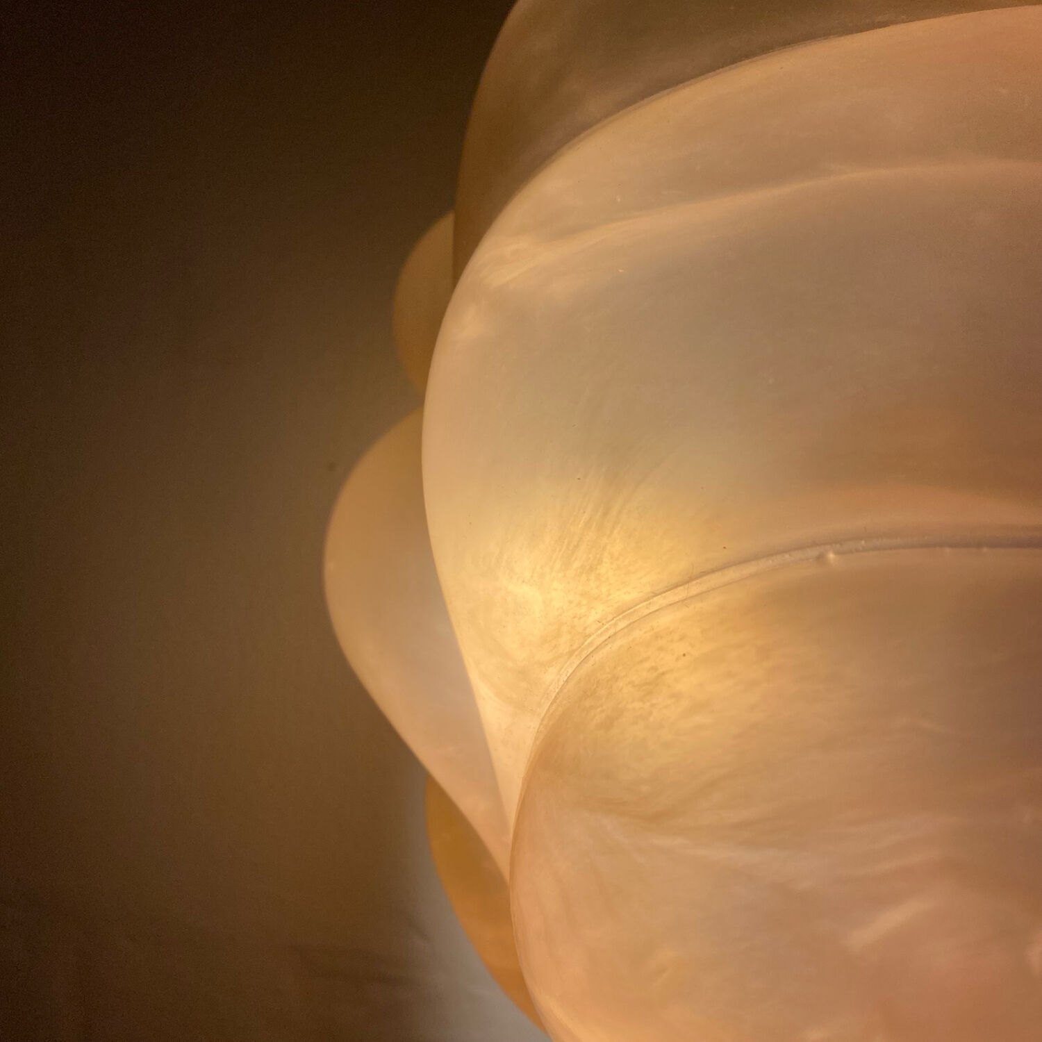 Pearly wall light by Laurent Rougier, 1970