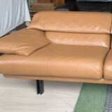 Camel leather sofa