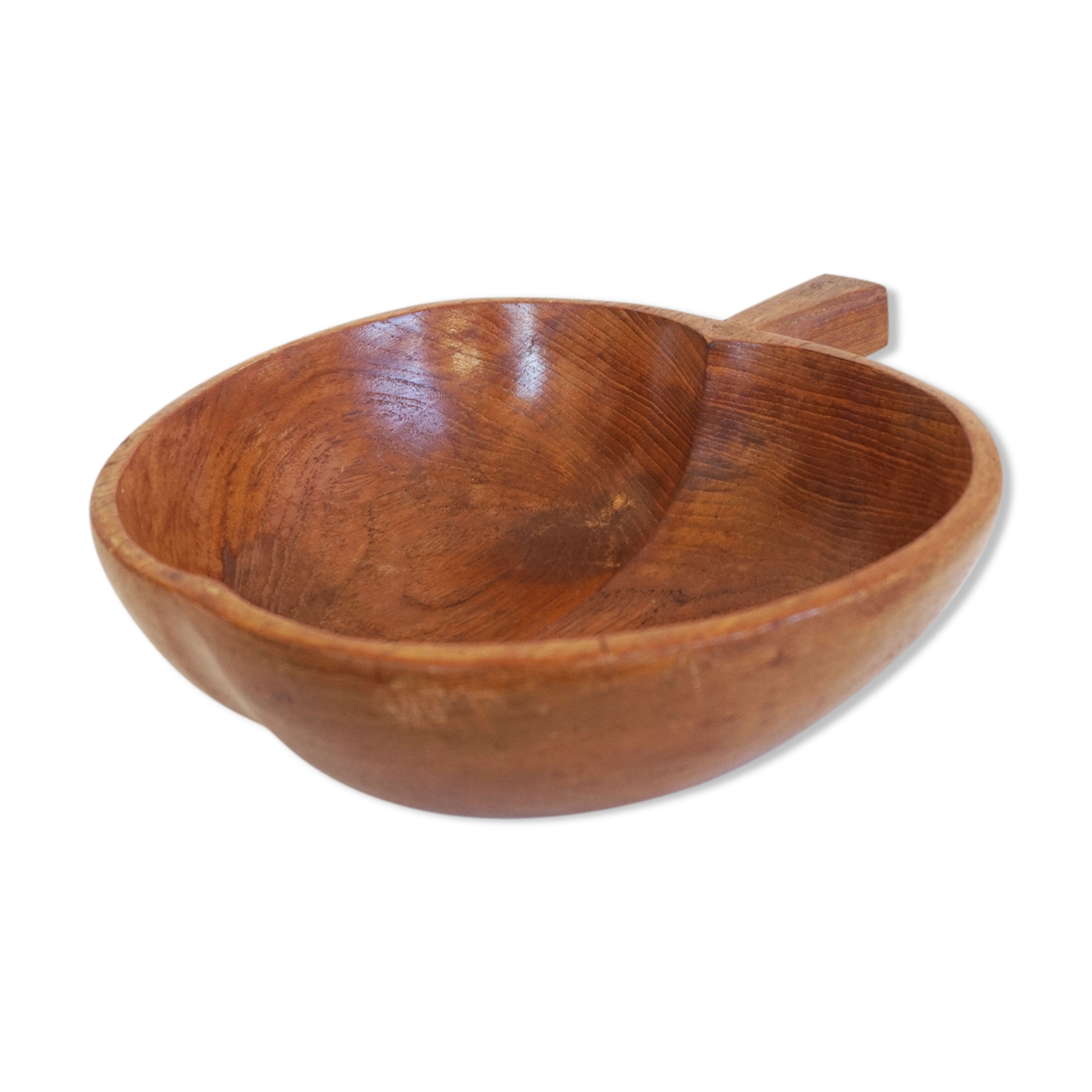 Large flat wooden vintage Apple shaped