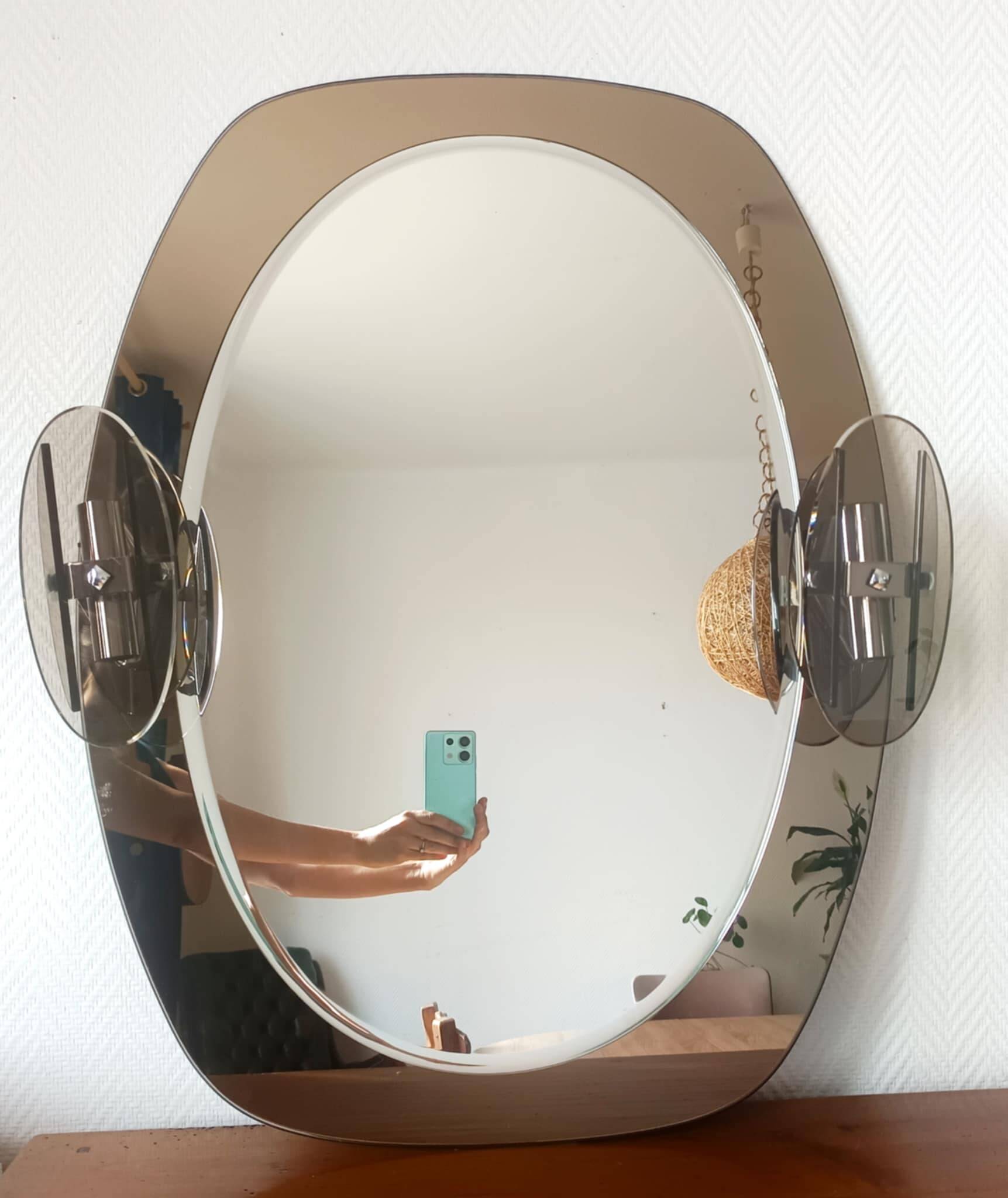 Space Age Mirror ISA Italy 1980